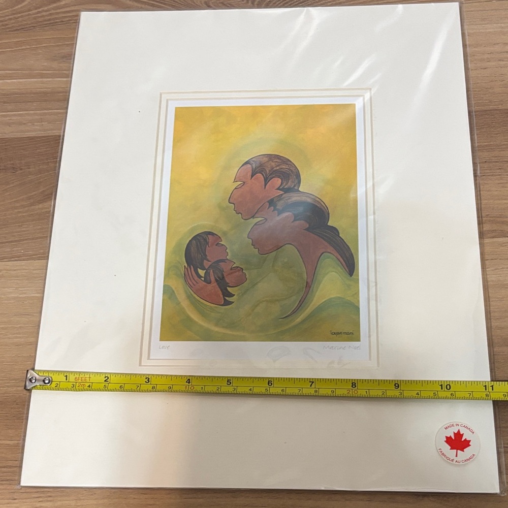 Indigenous art-Warm Yellow and Brown “Love” Art Print by Maxine Noel - Picture 5 of 7